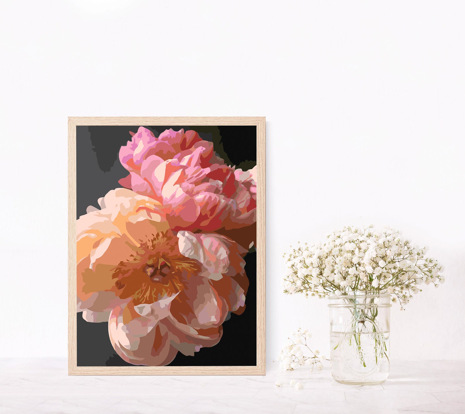 Pictura pe numere - Flori 4430