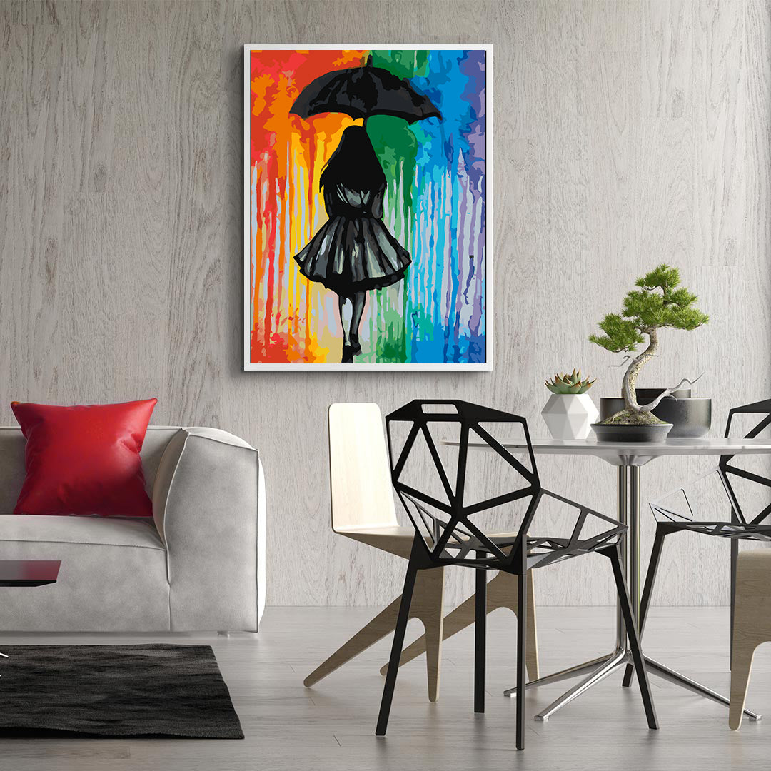 Pictura pe numere - Fată cu Umbrelă 4433
