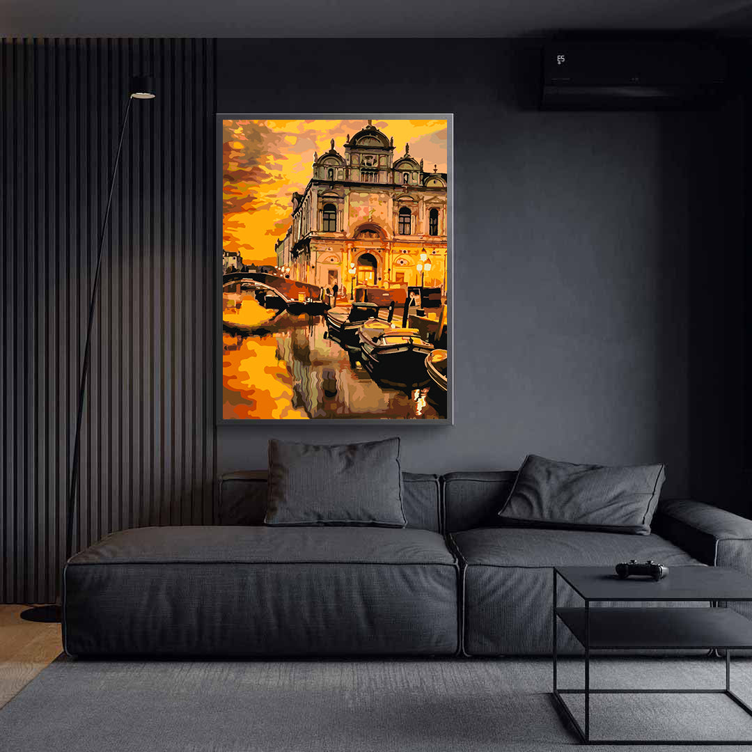 Pictura pe numere - Oraș pe Apă 4434