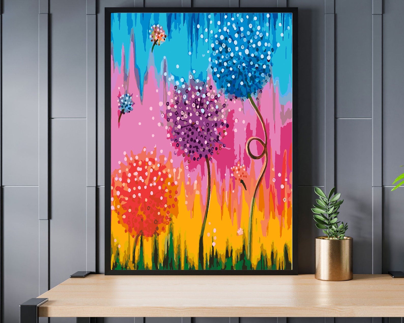 Pictura pe numere - Flori 4439