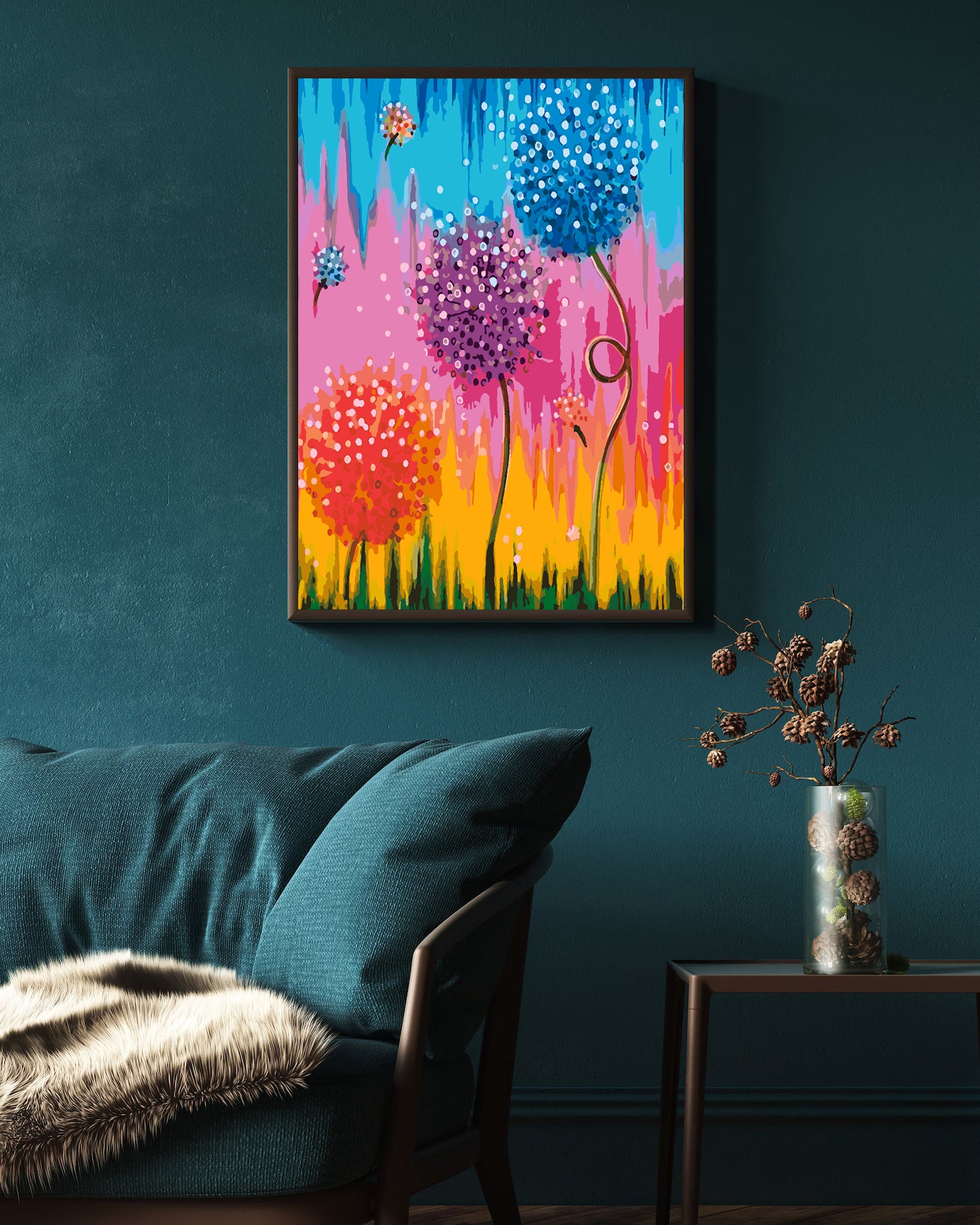 Pictura pe numere - Flori 4439