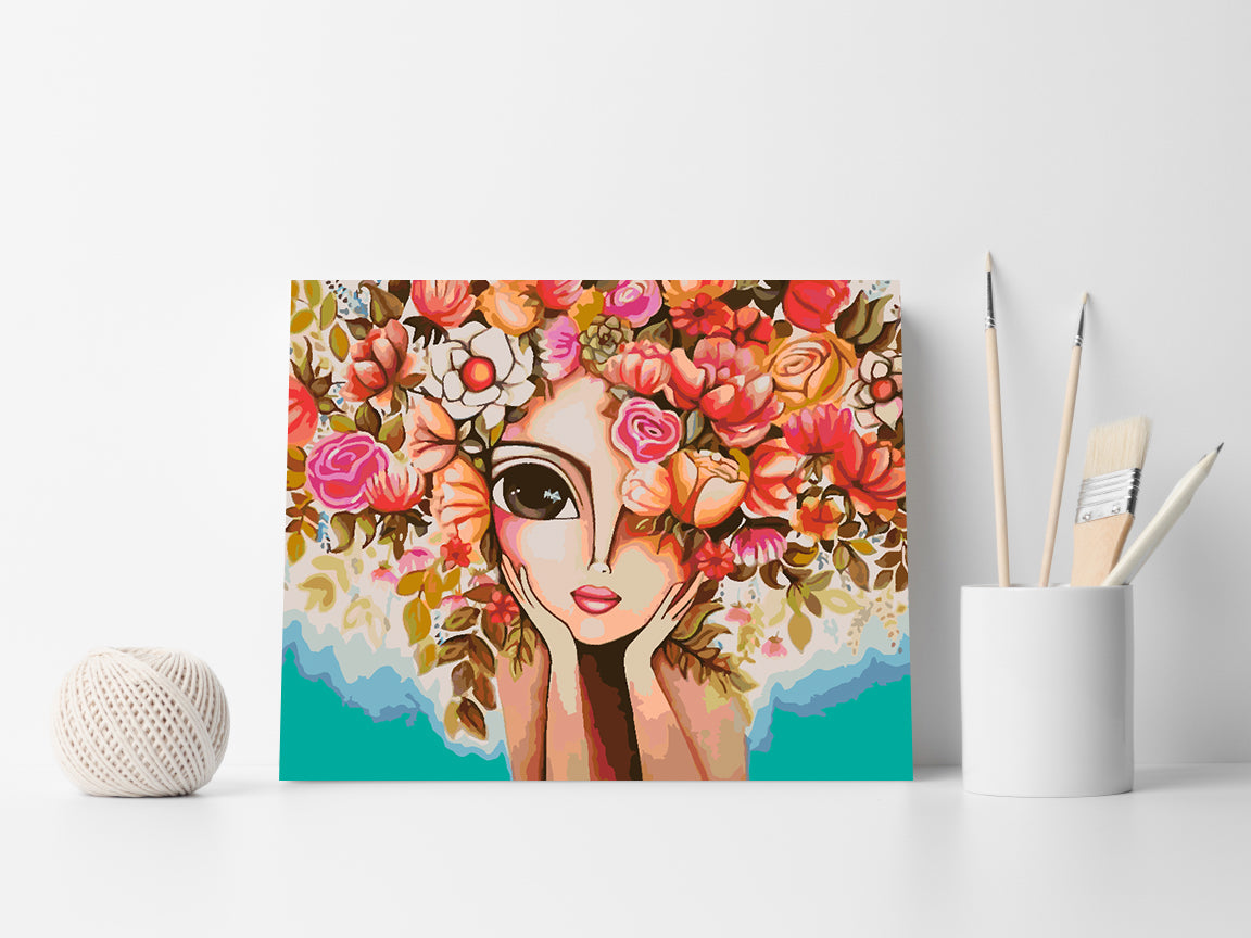 Peinture par numéros - Tête de fleur 4449