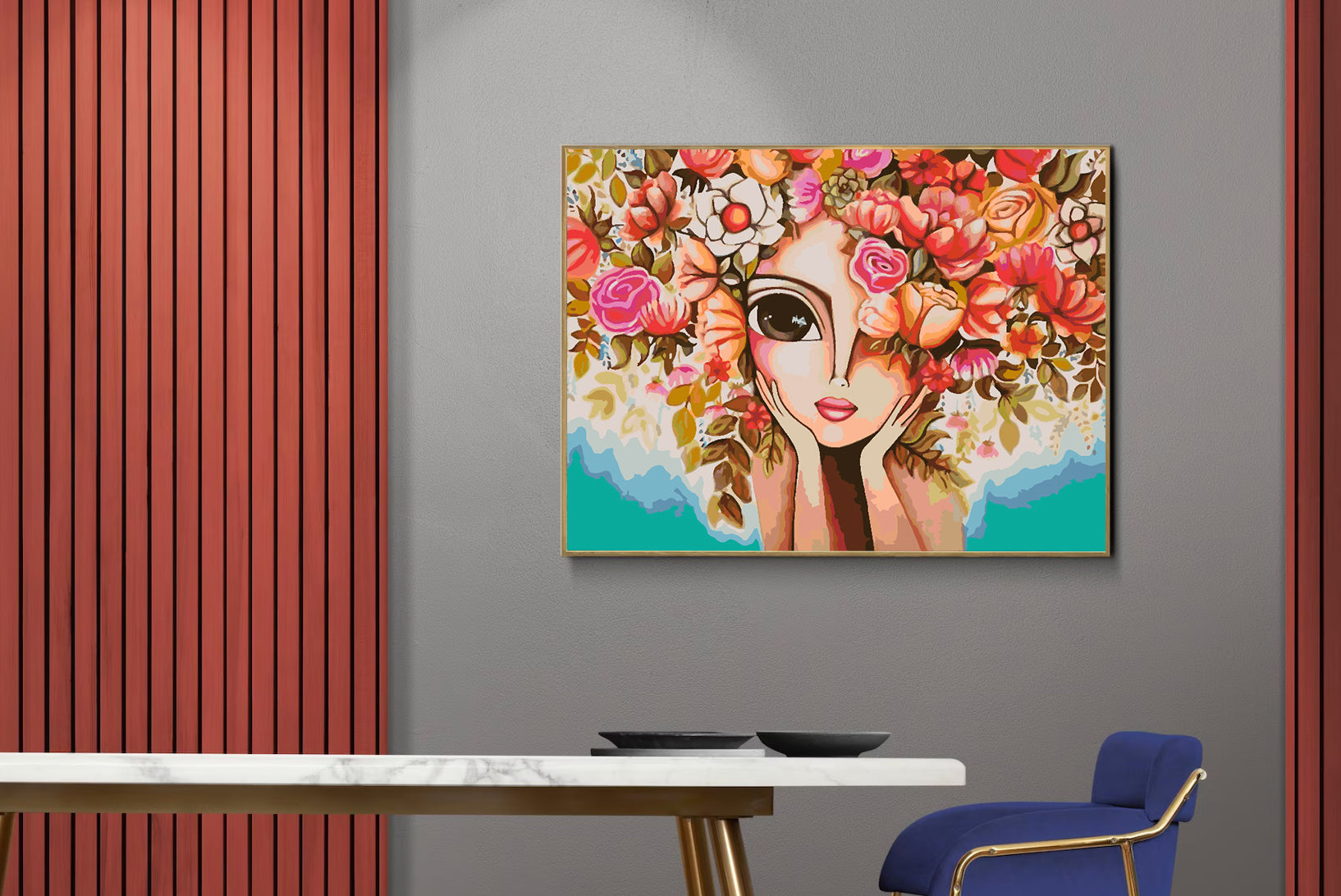 Peinture par numéros - Tête de fleur 4449