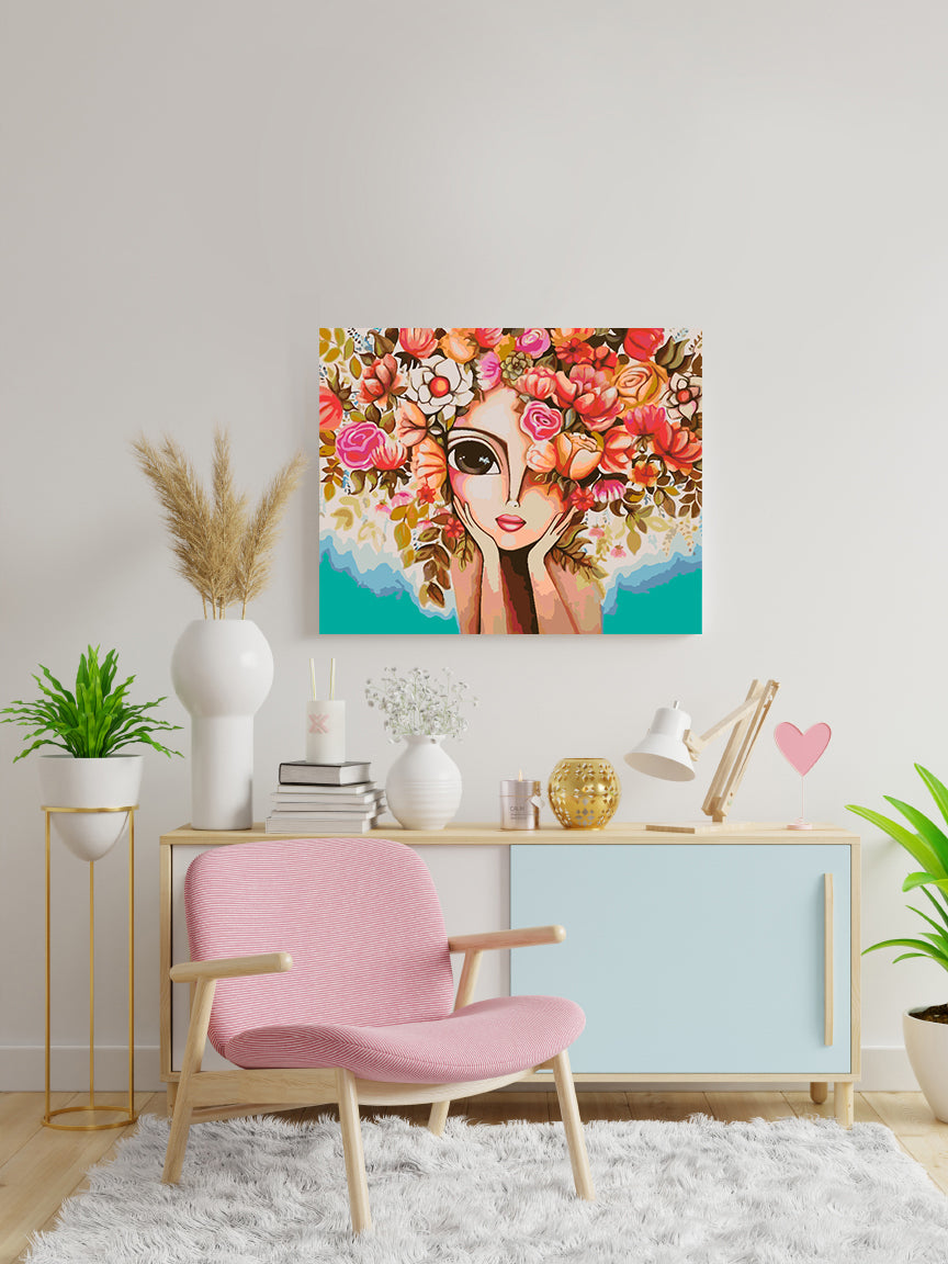 Peinture par numéros - Tête de fleur 4449