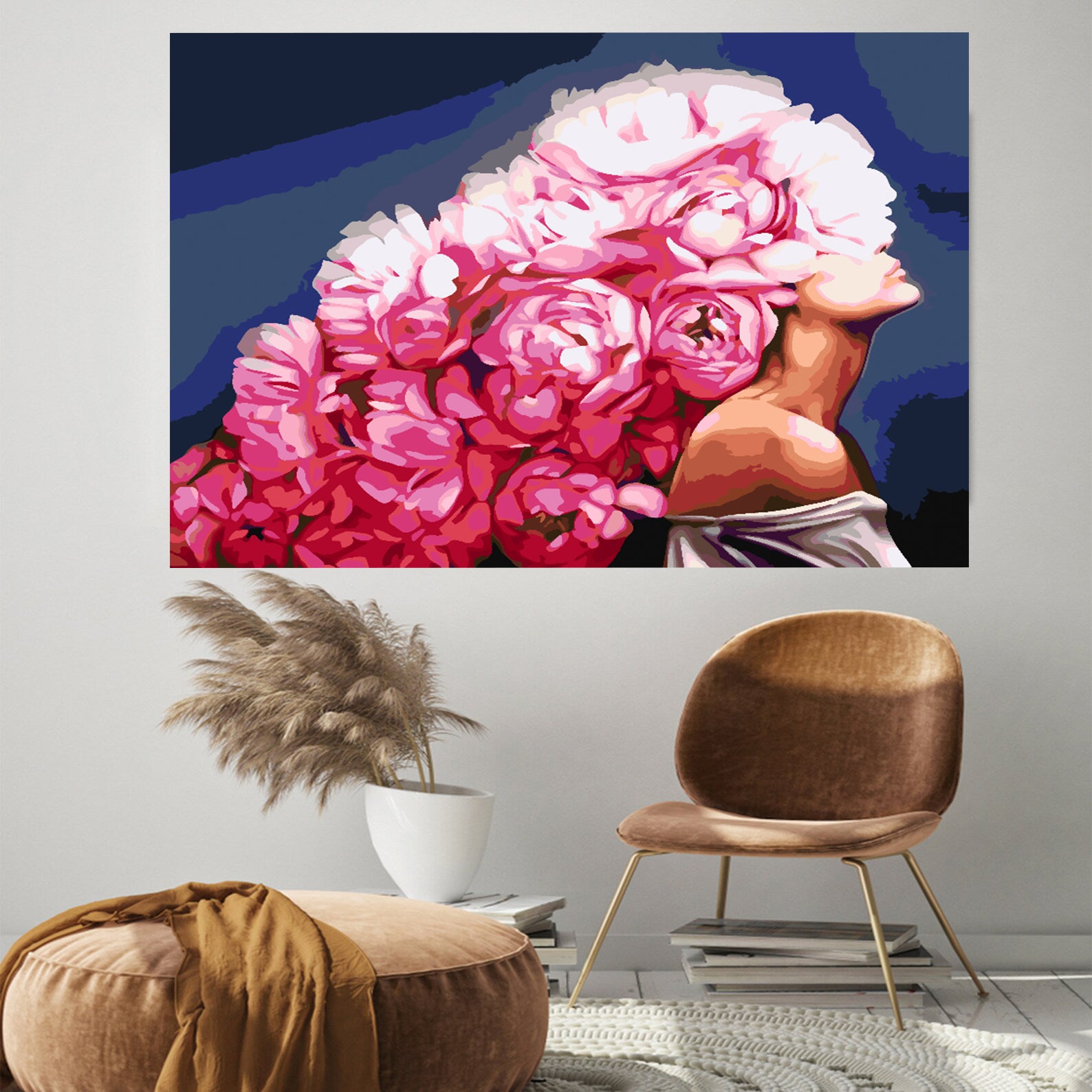 Peinture par numéros - Tête de fleur 4457