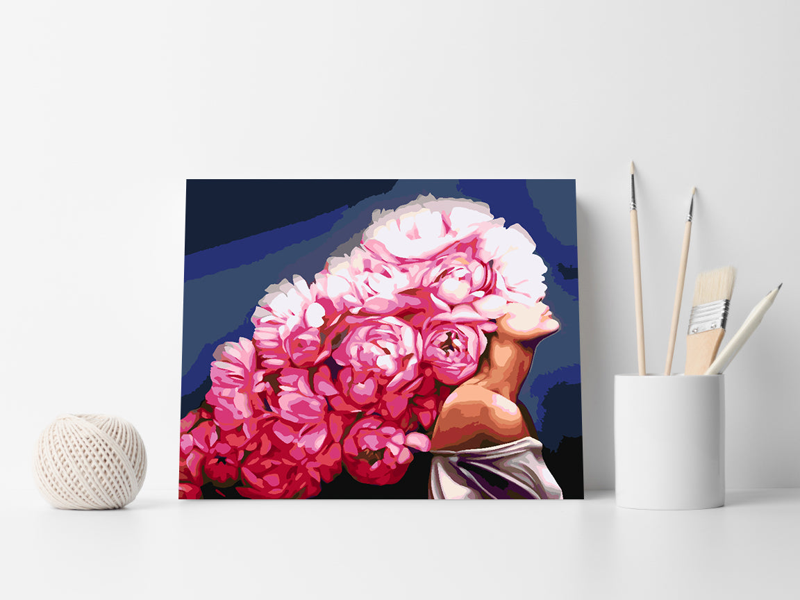 Peinture par numéros - Tête de fleur 4457