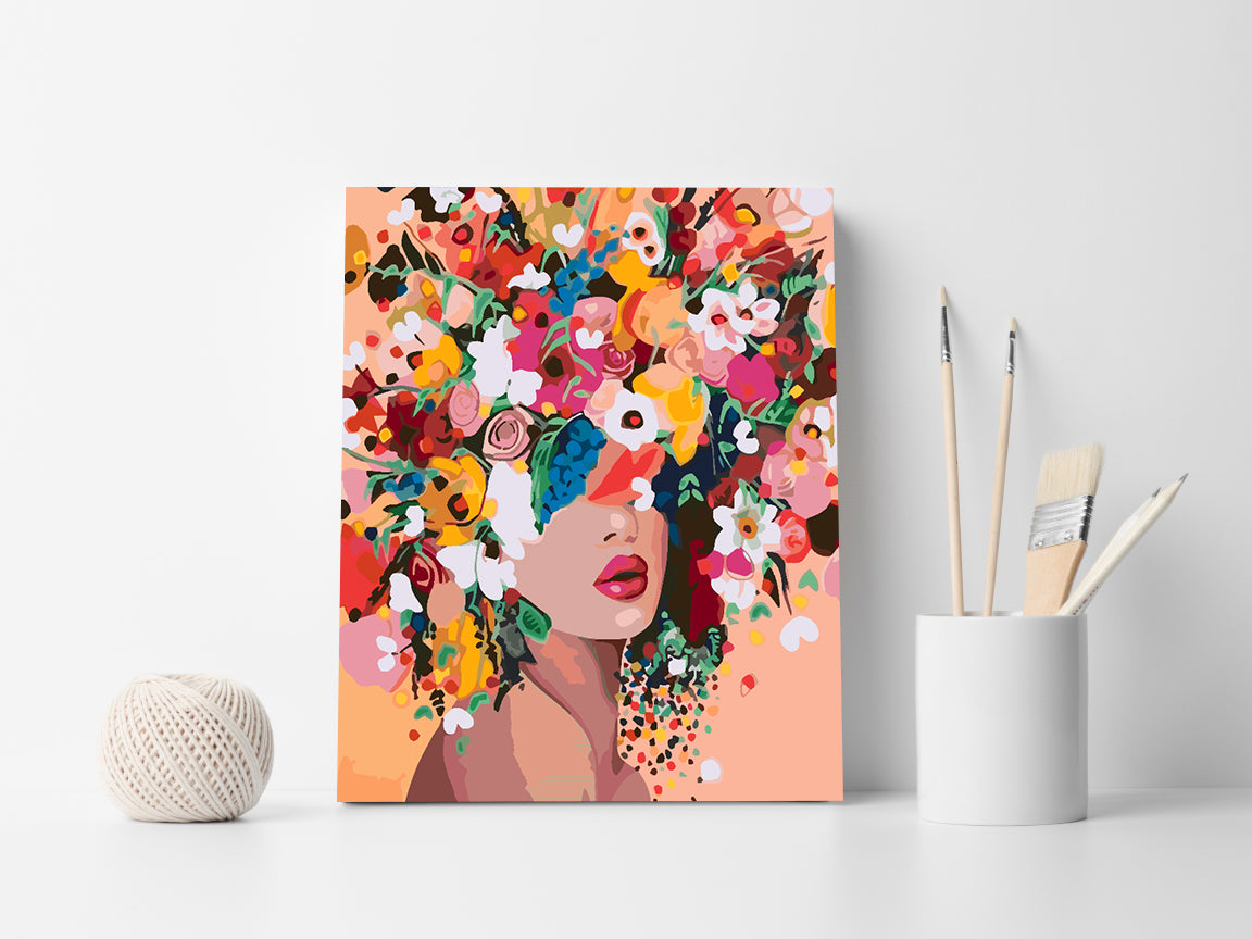 Peinture par numéros - Tête de fleur 4459
