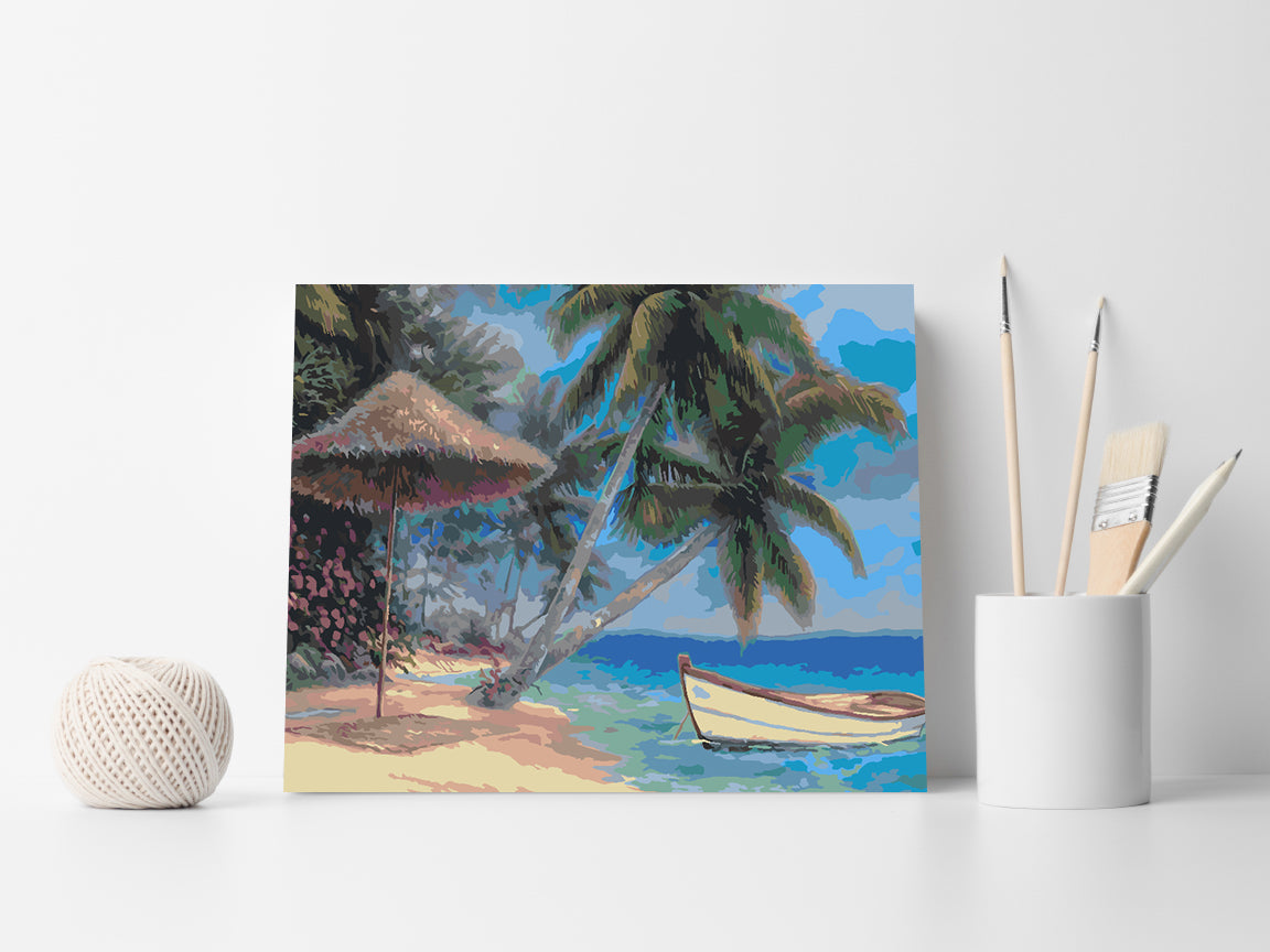 Promotie 40x50 - pictura pe numere - Peisaj la Plajă 4465