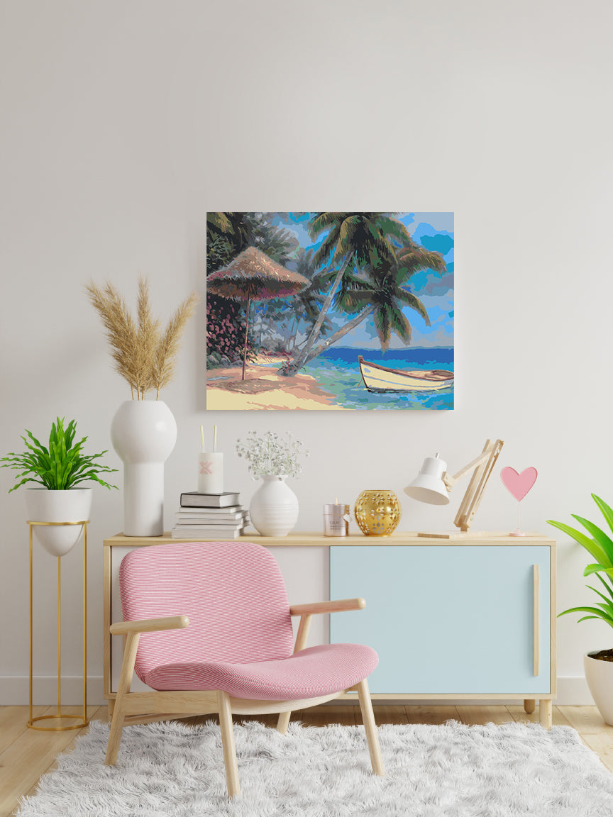 Promotie 40x50 - pictura pe numere - Peisaj la Plajă 4465