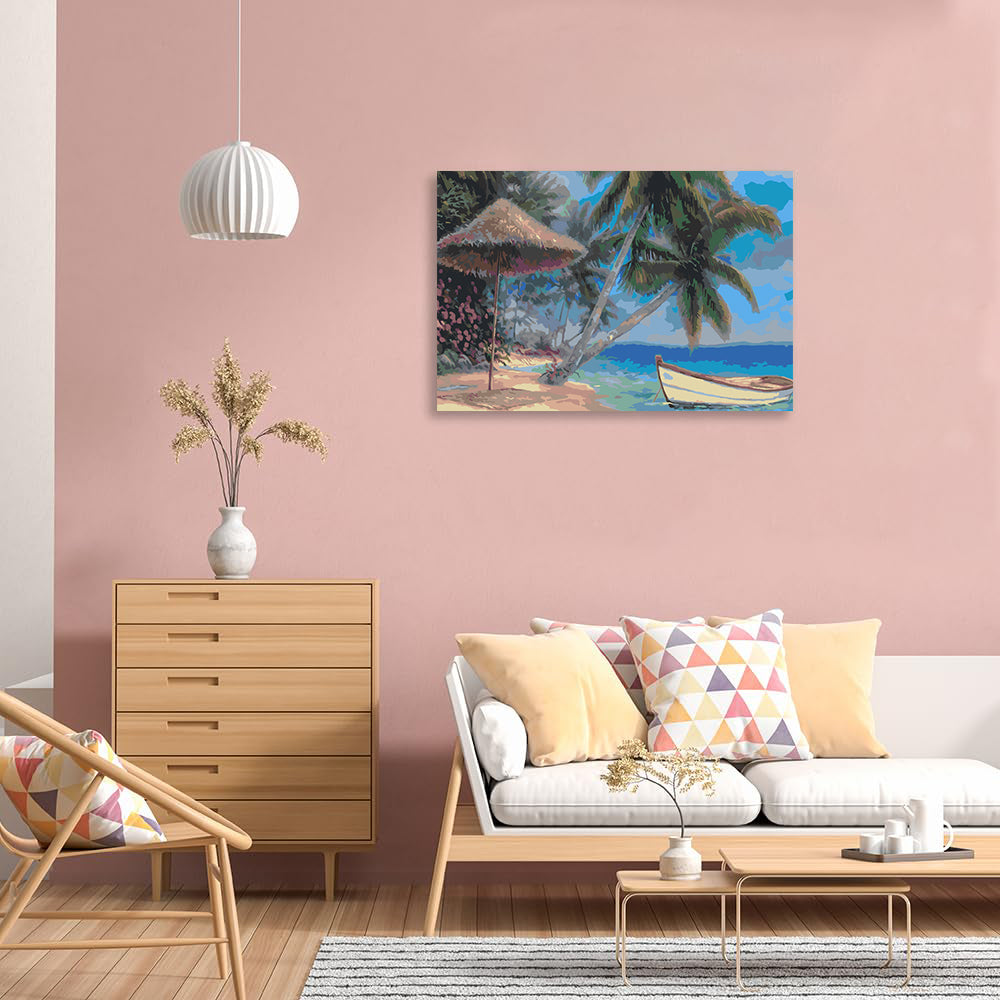 Promotie 40x50 - pictura pe numere - Peisaj la Plajă 4465