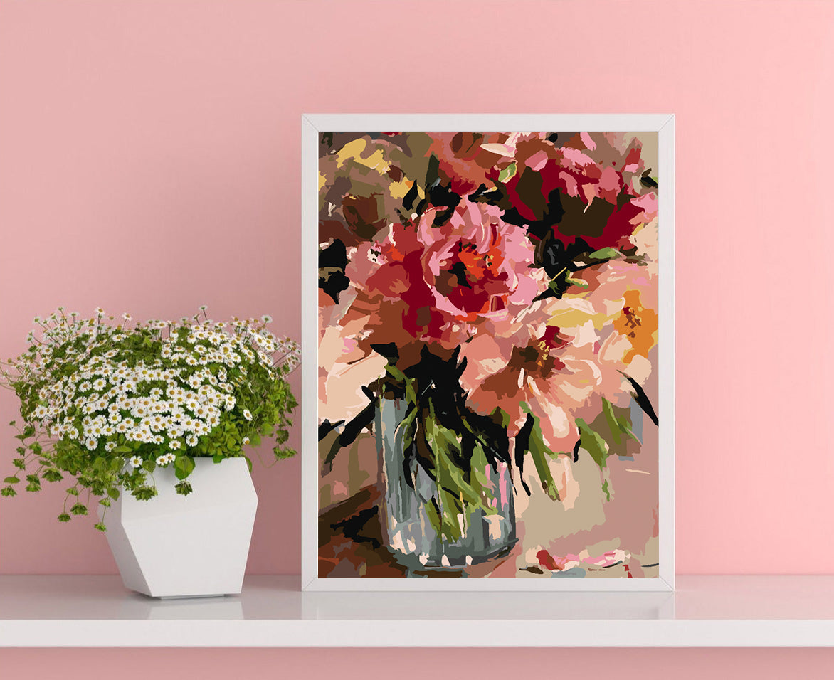 Peinture par numéros - Fleurs dans un vase 4472