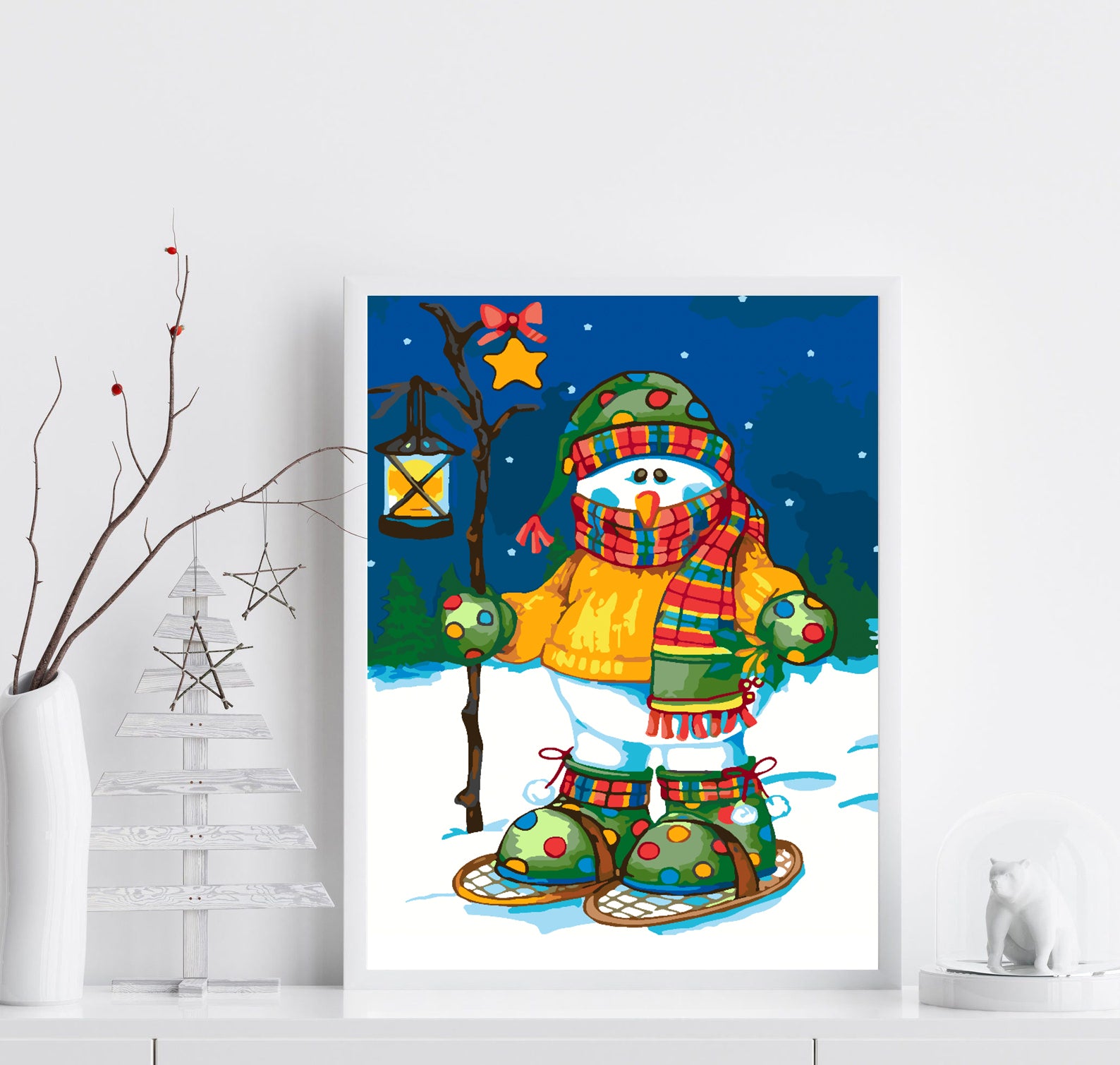 Pictura pe numere - Om de Zăpadă 4476