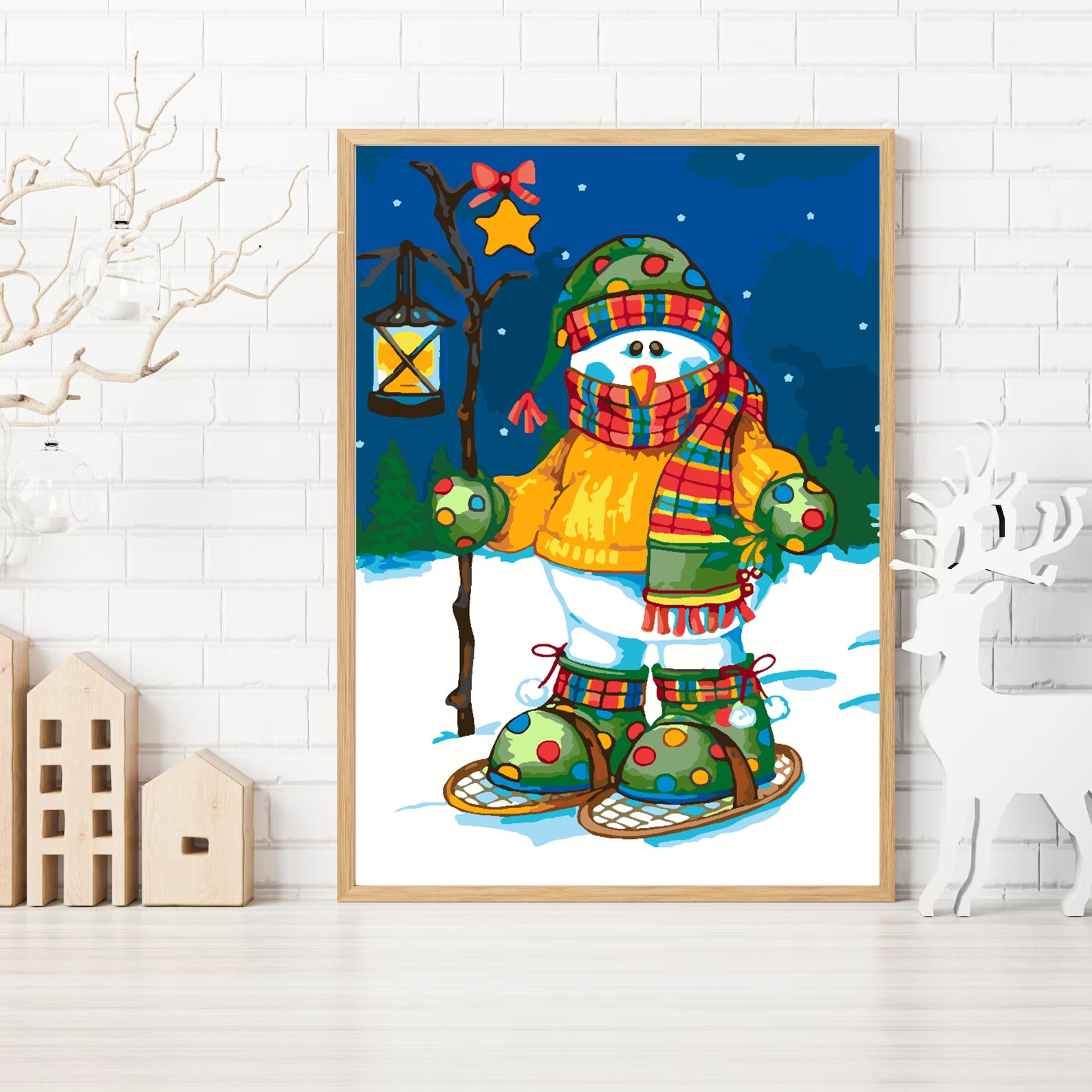 Pictura pe numere - Om de Zăpadă 4476