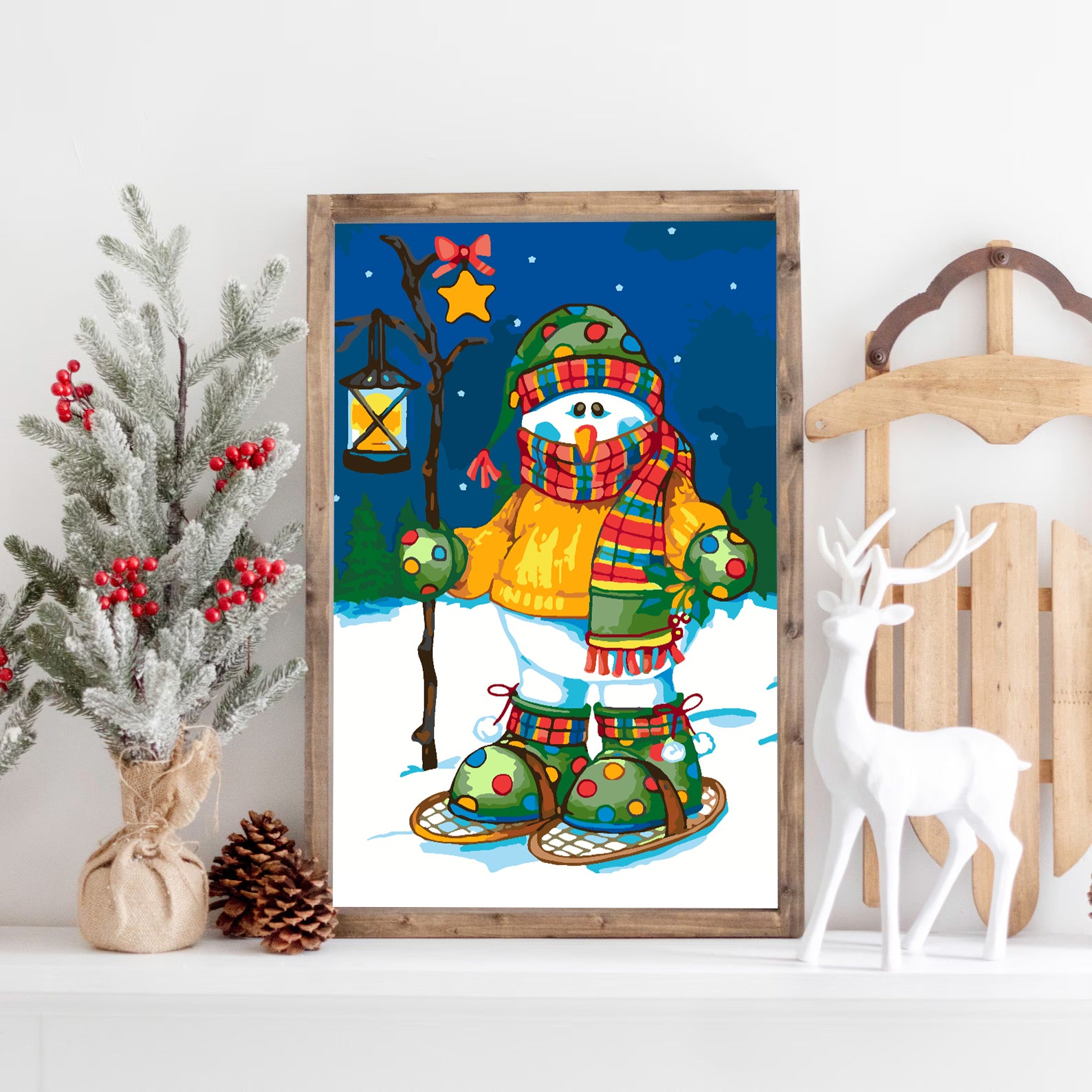 Pictura pe numere - Om de Zăpadă 4476