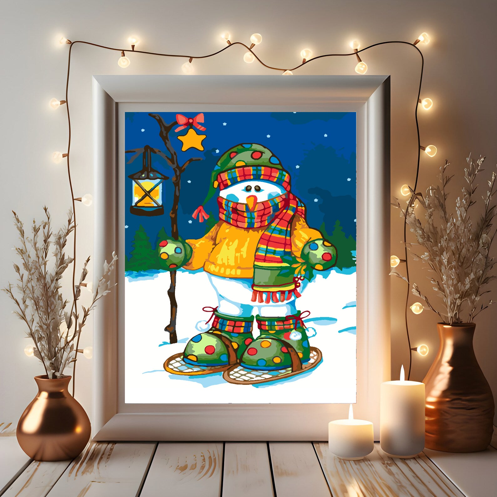 Pictura pe numere - Om de Zăpadă 4476