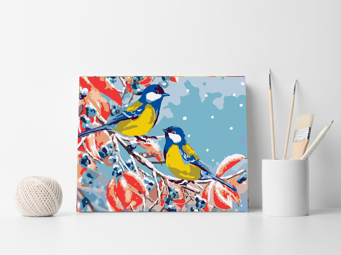 Pictura pe numere - Păsărele Primăvara 4477