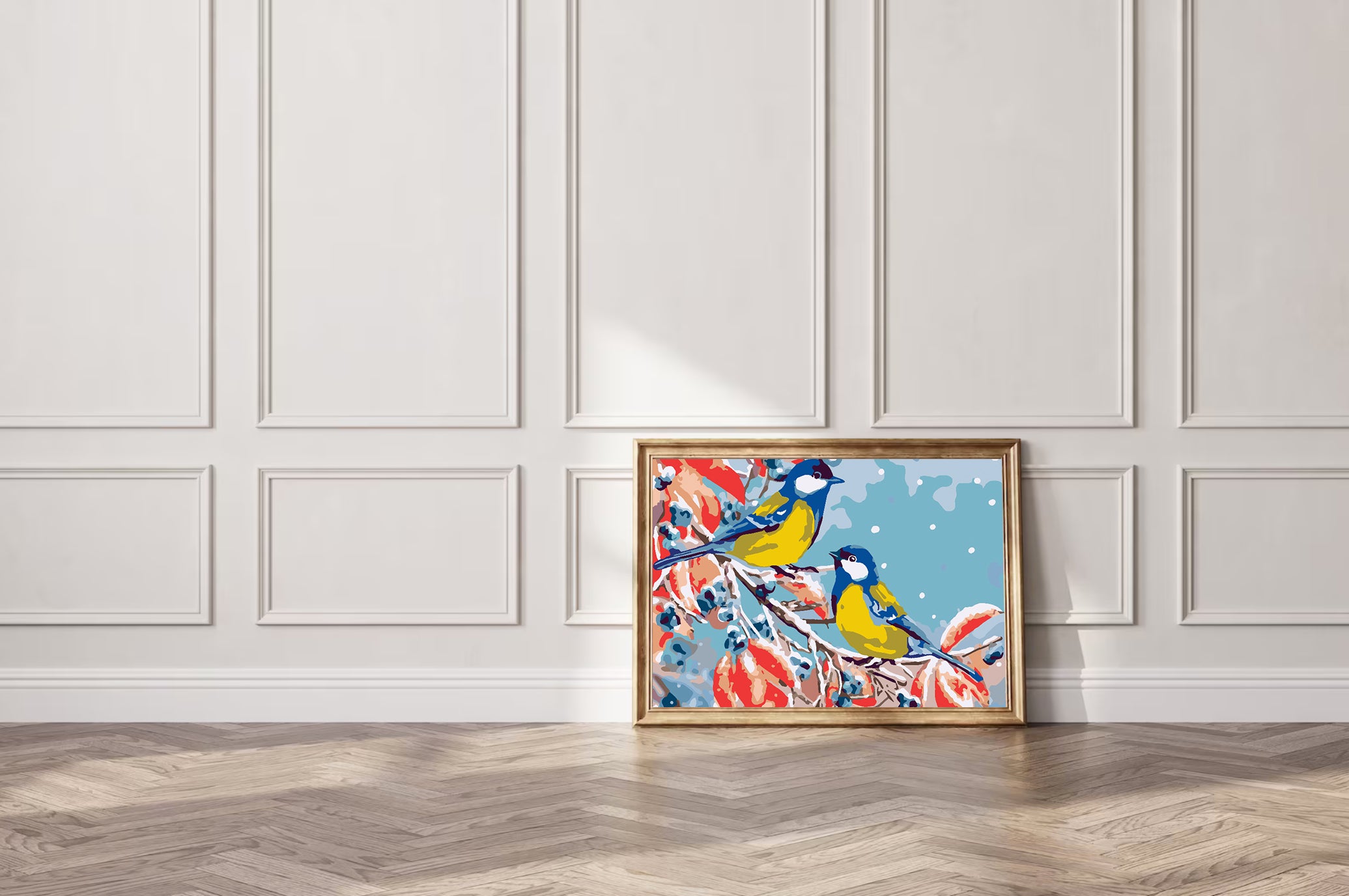 Pictura pe numere - Păsărele Primăvara 4477