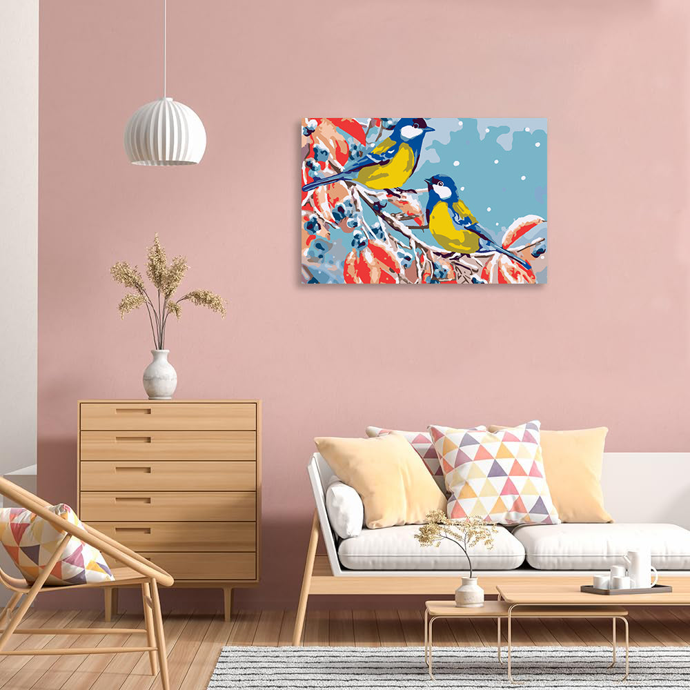 Pictura pe numere - Păsărele Primăvara 4477