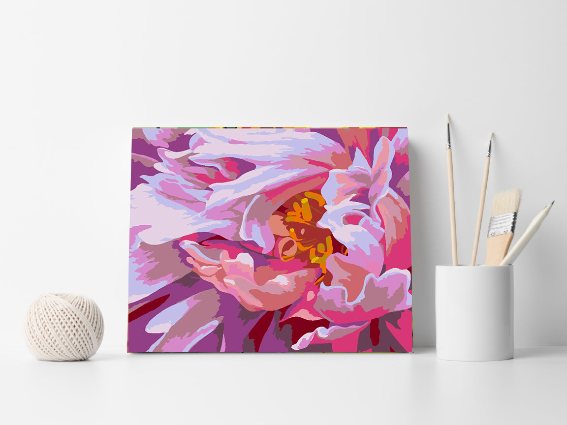 Promotie 40x50 (fara rama) - pictura pe numere - Flori Roz 4484