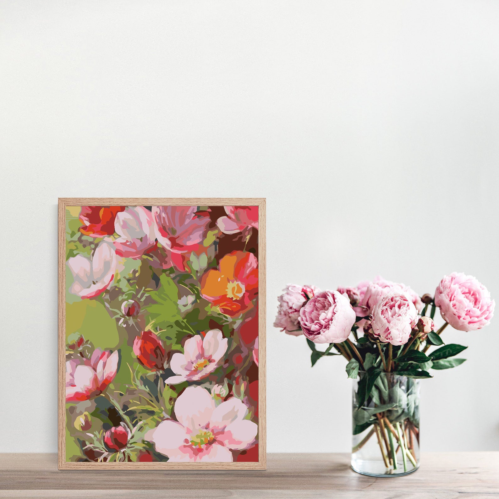 Promotie 40x50 (fara rama) - pictura pe numere - Flori 4490