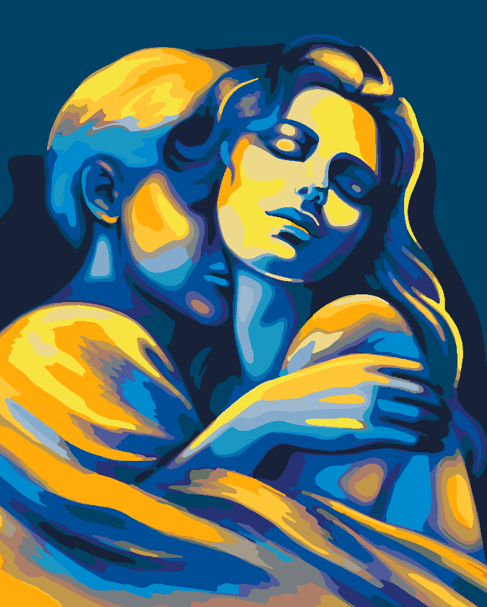 Peinture par numéros - Les amoureux 4492