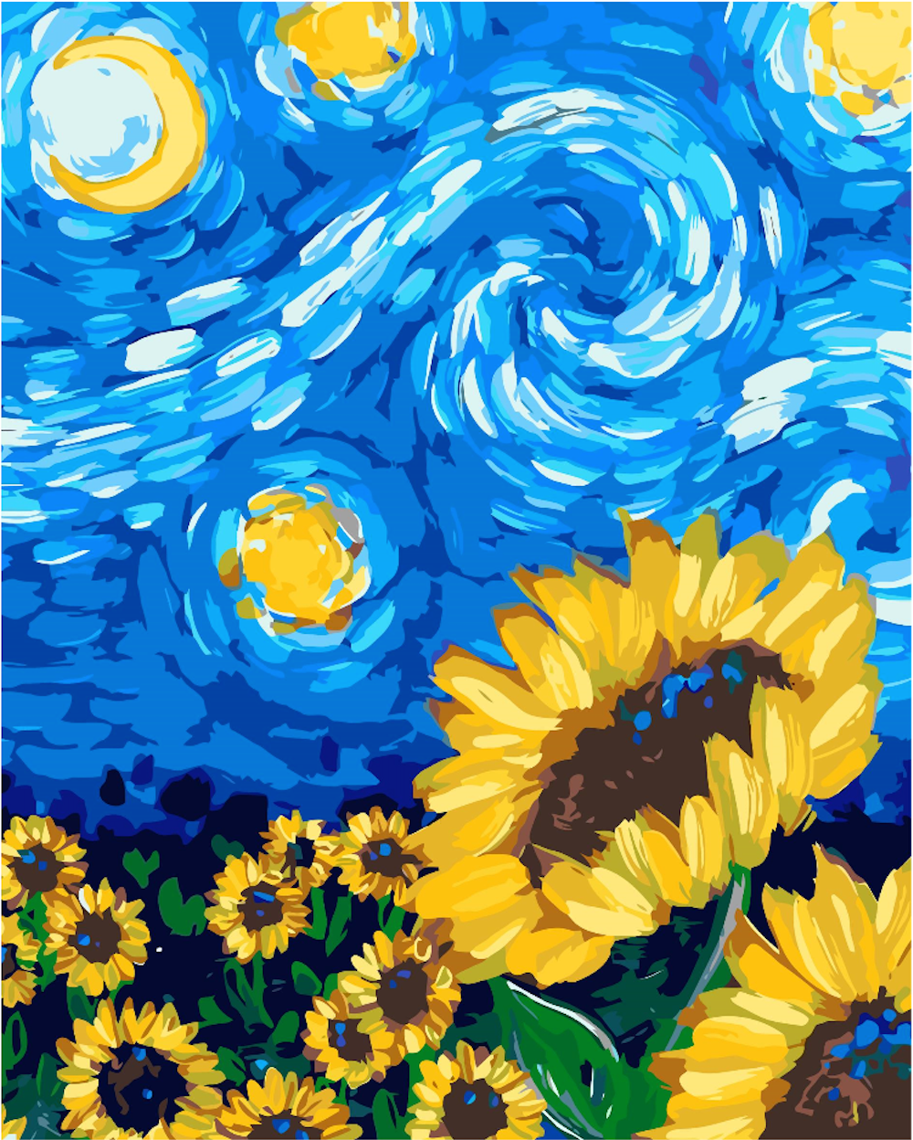 Pictura pe numere - Floarea Soarelui 4495