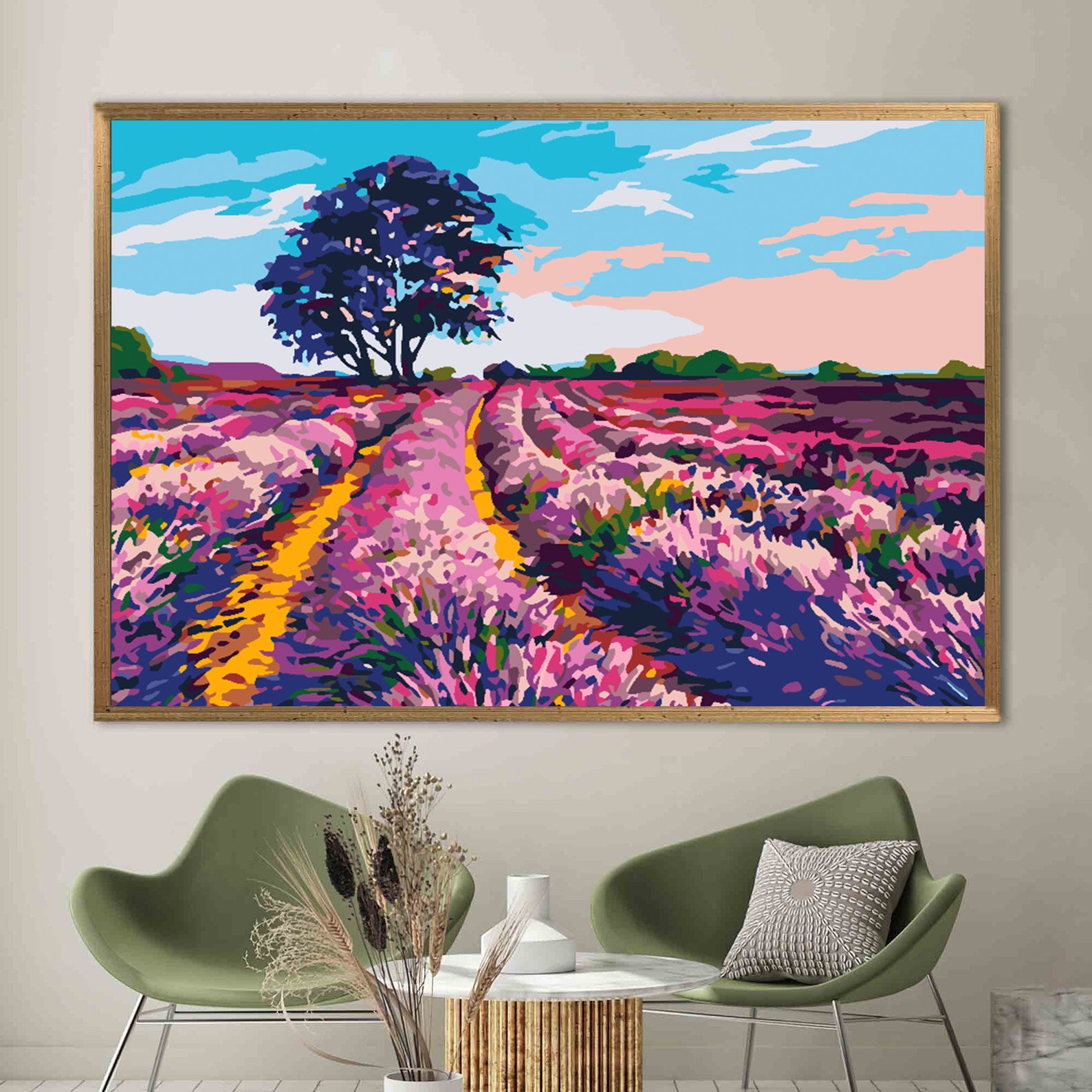 Peinture par numéros - Champ de lavande 4521