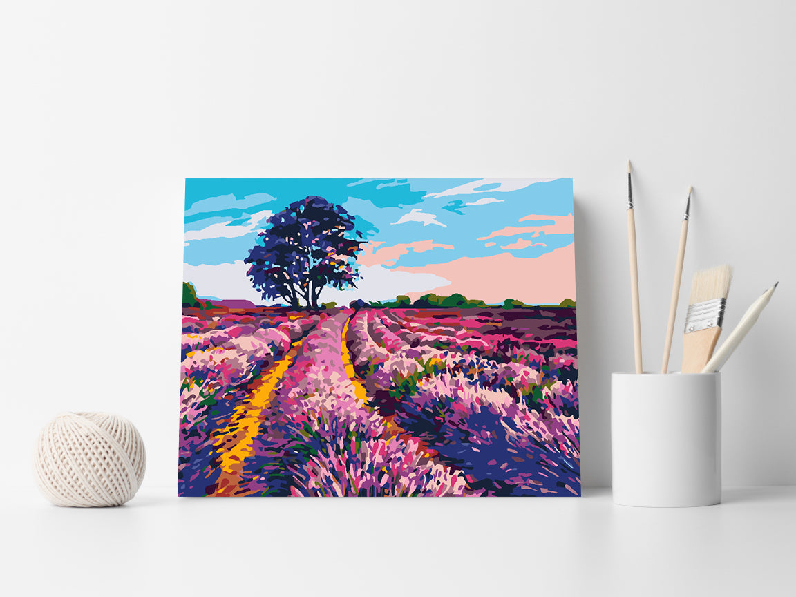 Peinture par numéros - Champ de lavande 4521