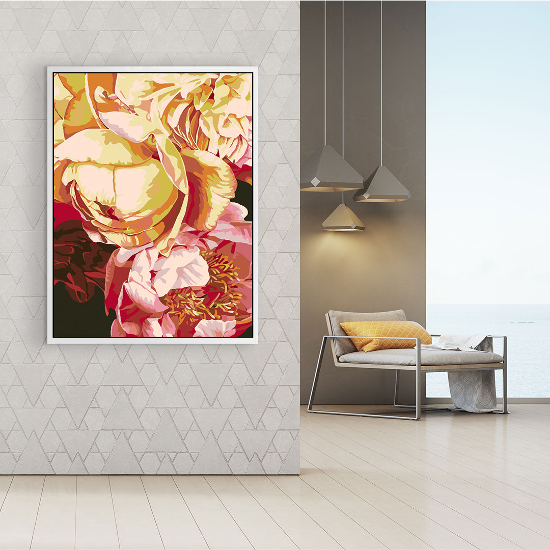 Peinture par numéros - Fleurs jaunes 4525