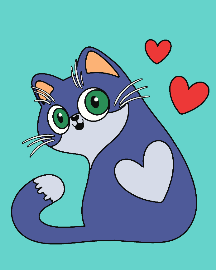 Pictura pe numere - Pisicuță pentru Copii 4529