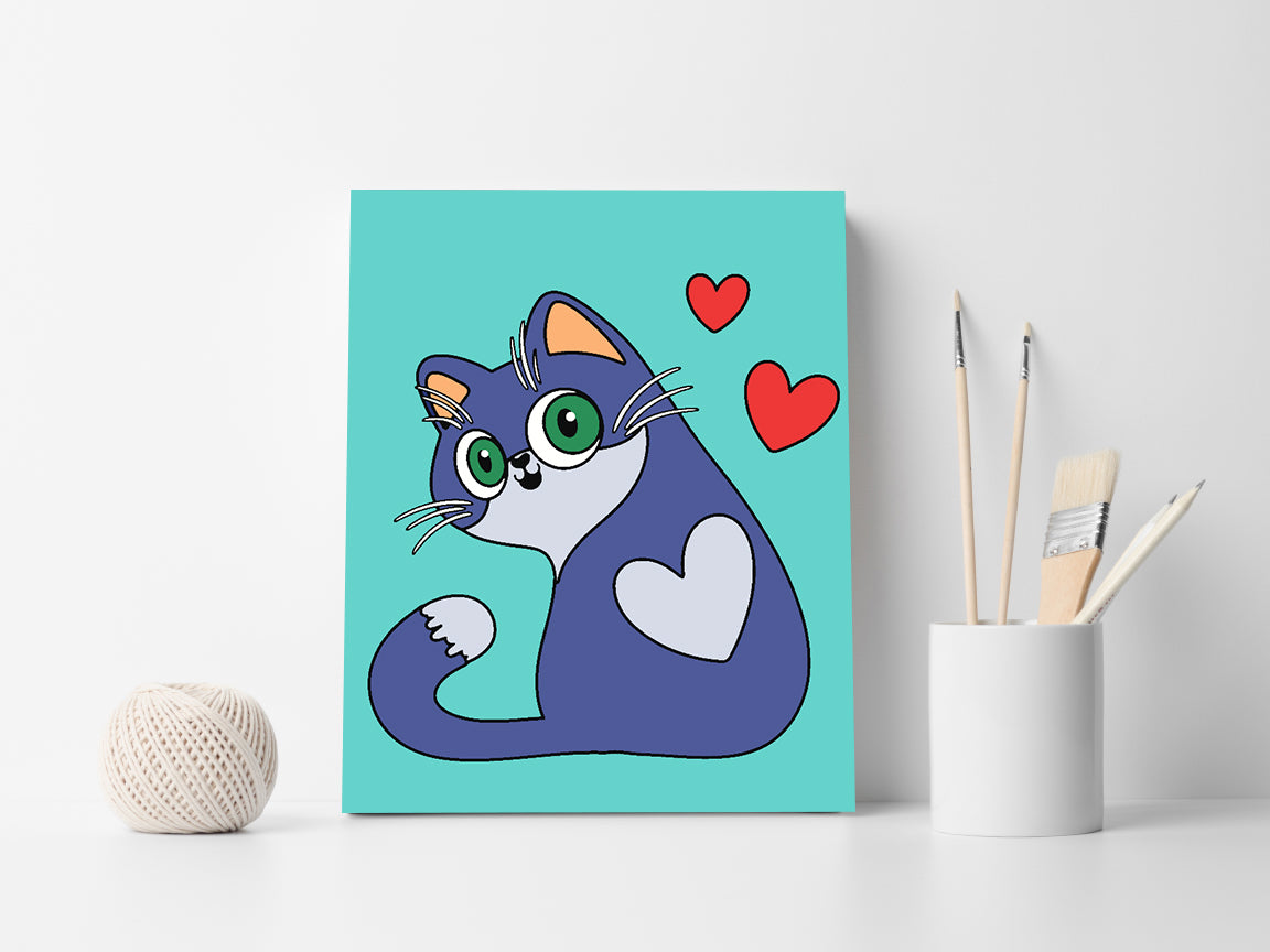 Pictura pe numere - Pisicuță pentru Copii 4529