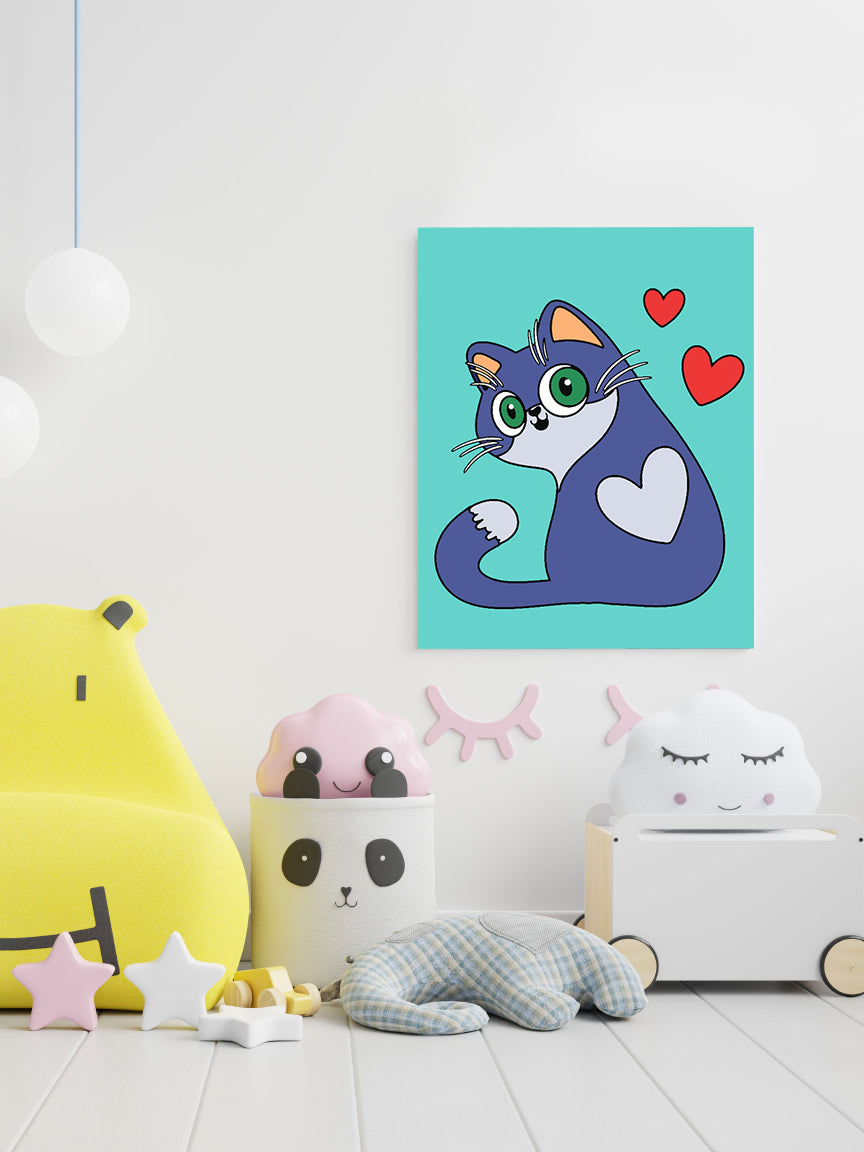 Pictura pe numere - Pisicuță pentru Copii 4529