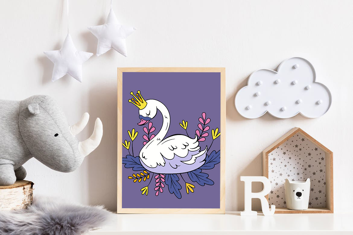 Pictura pe numere - Lebădă pentru Copii 4533