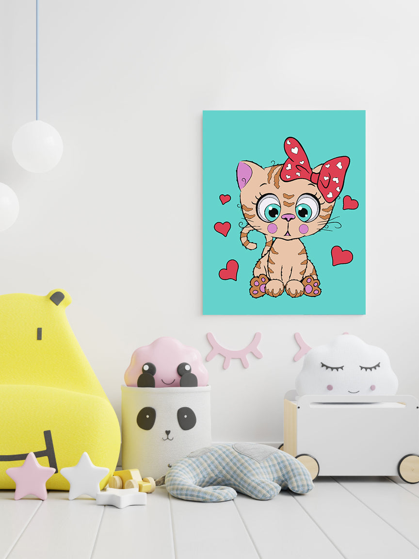 Pictura pe numere - Pisicuță pentru Copii 4534