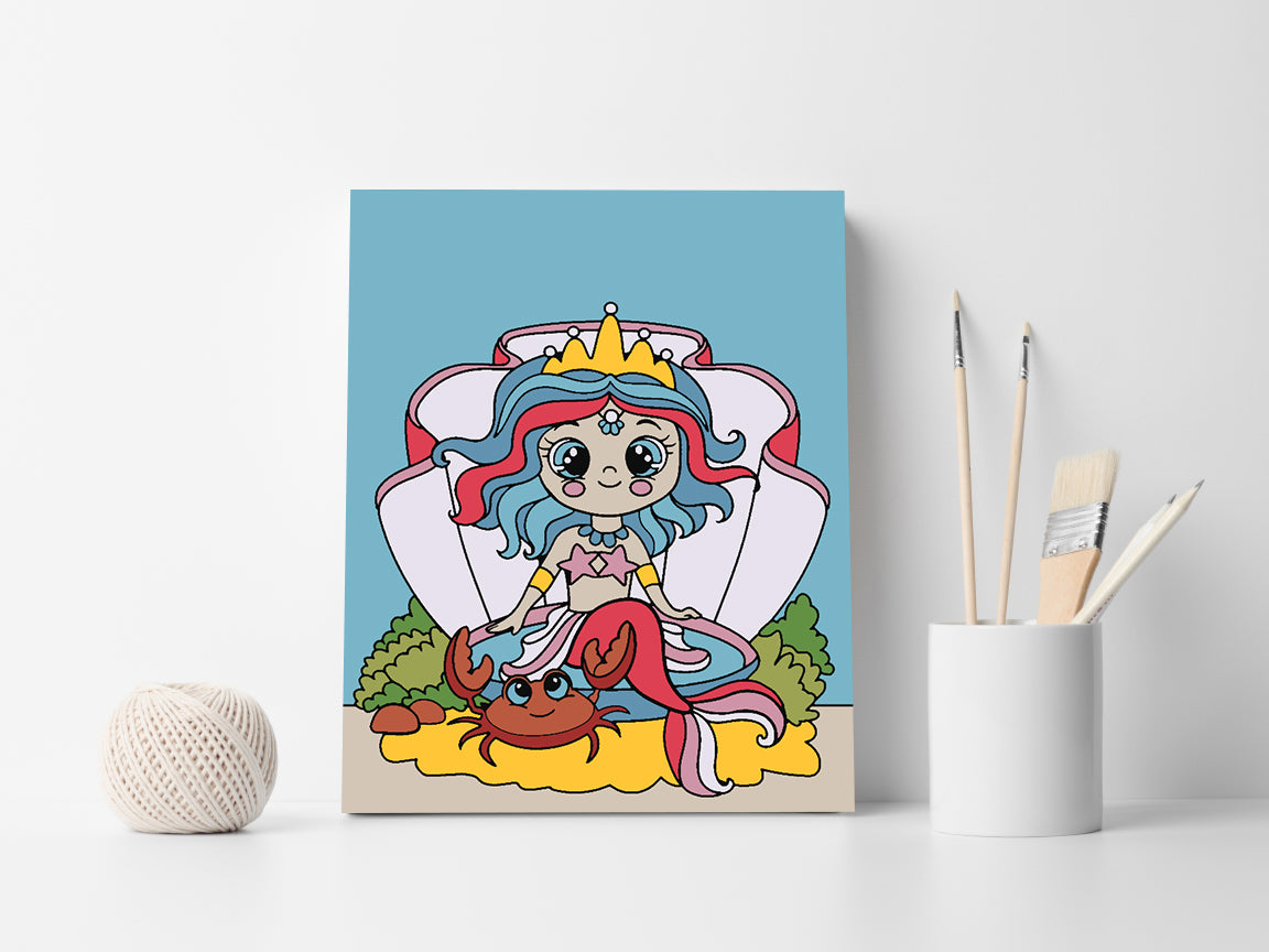 Peinture par numéros - Sirène pour enfants 4535