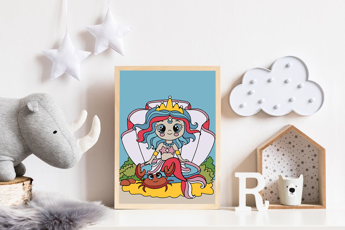 Peinture par numéros - Sirène pour enfants 4535