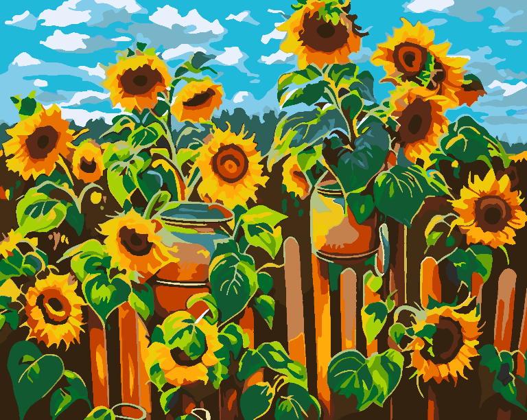 Peinture par numéros - Tournesol 4537