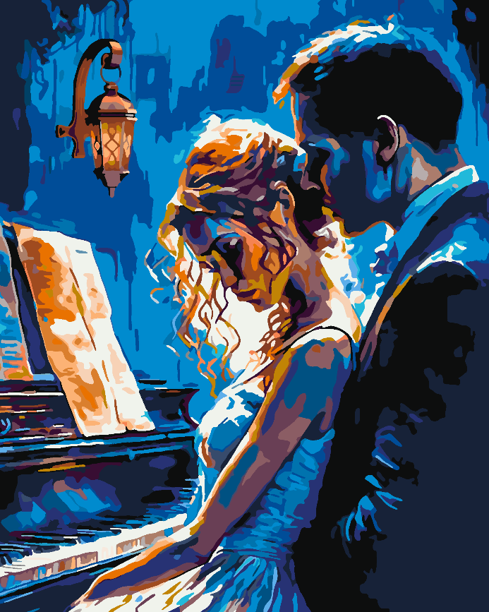 Peinture par numéros - Les amoureux 4539
