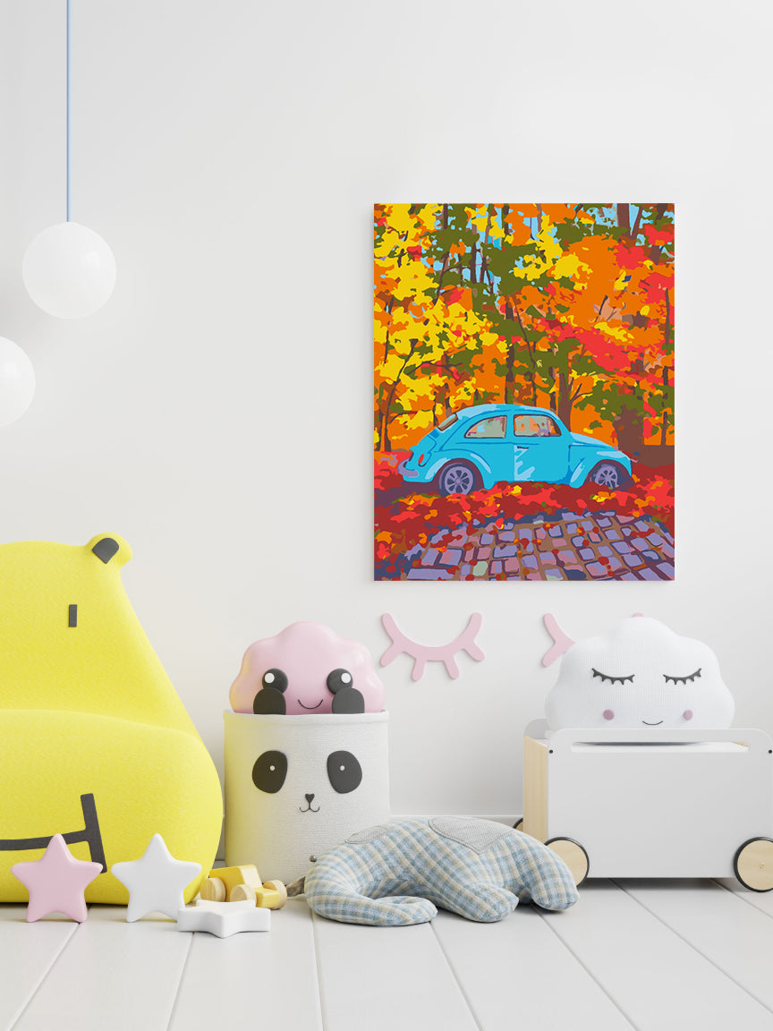 Peinture par numéros - Voiture Bleue 4540