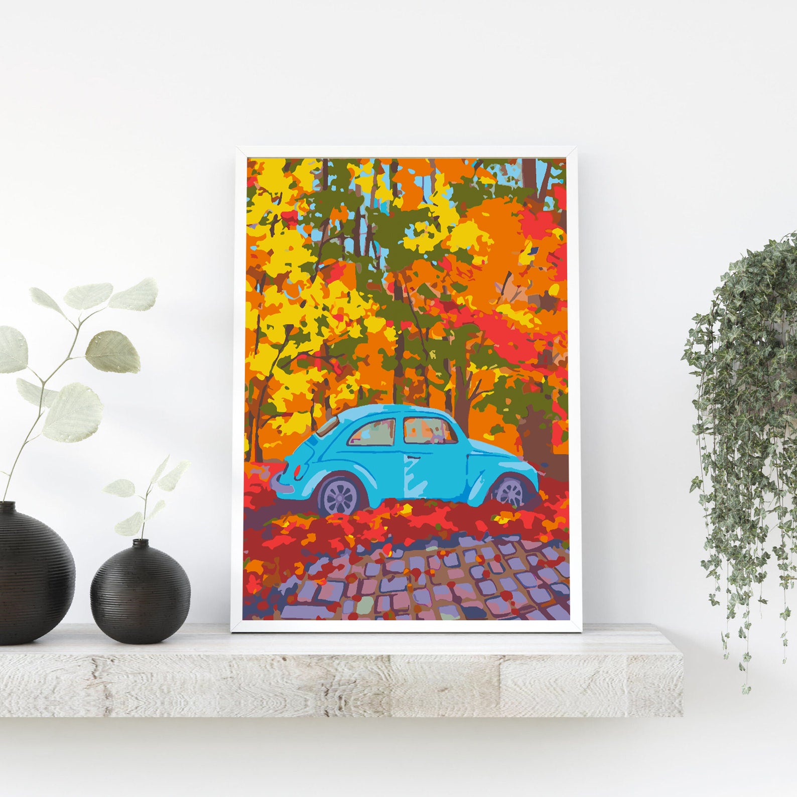 Peinture par numéros - Voiture Bleue 4540