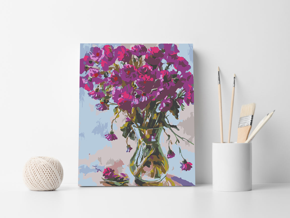 Peinture par numéros - Fleurs dans un vase 4548
