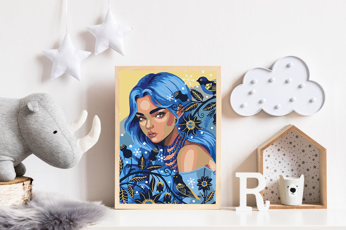 Pictura pe numere - Femeie Portret 4551