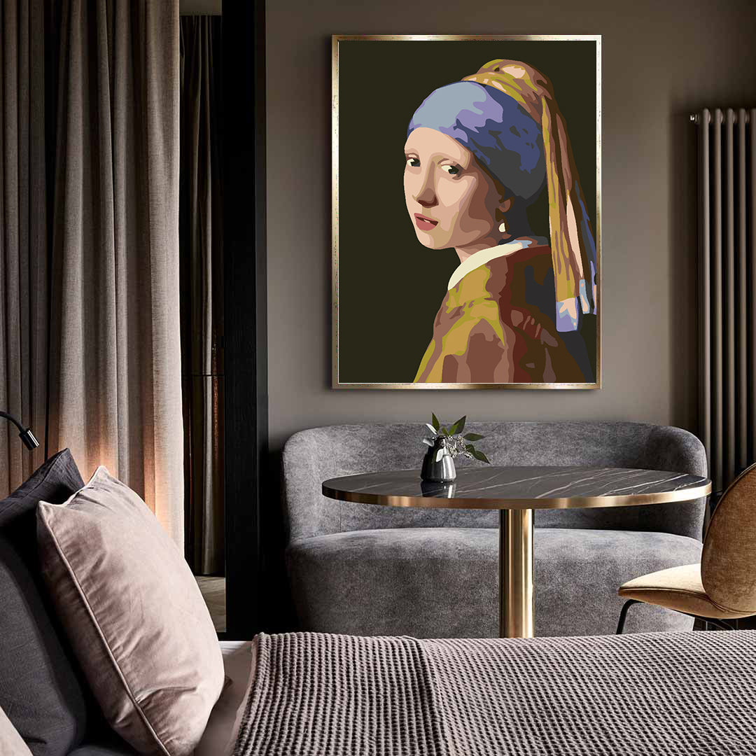 Pictura pe numere - Fată cu Turban 4552