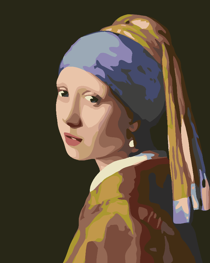 Pictura pe numere - Fată cu Turban 4552
