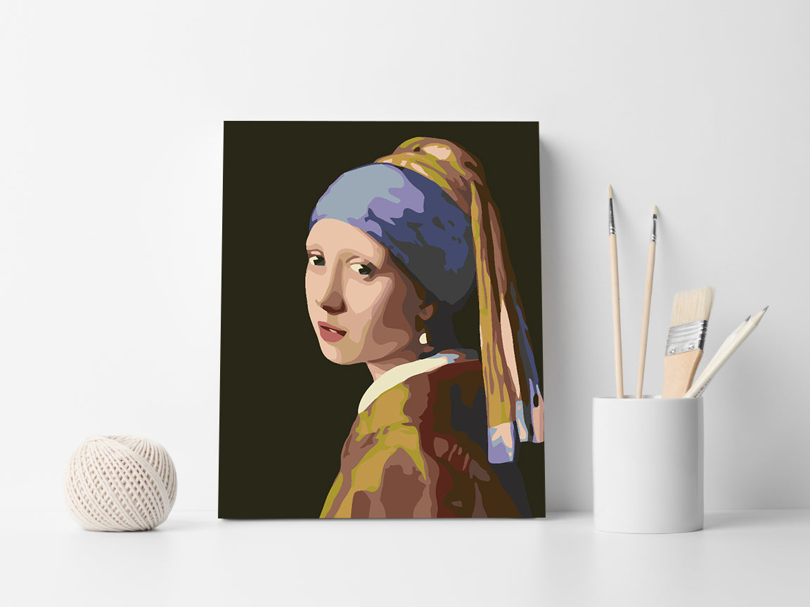 Pictura pe numere - Fată cu Turban 4552