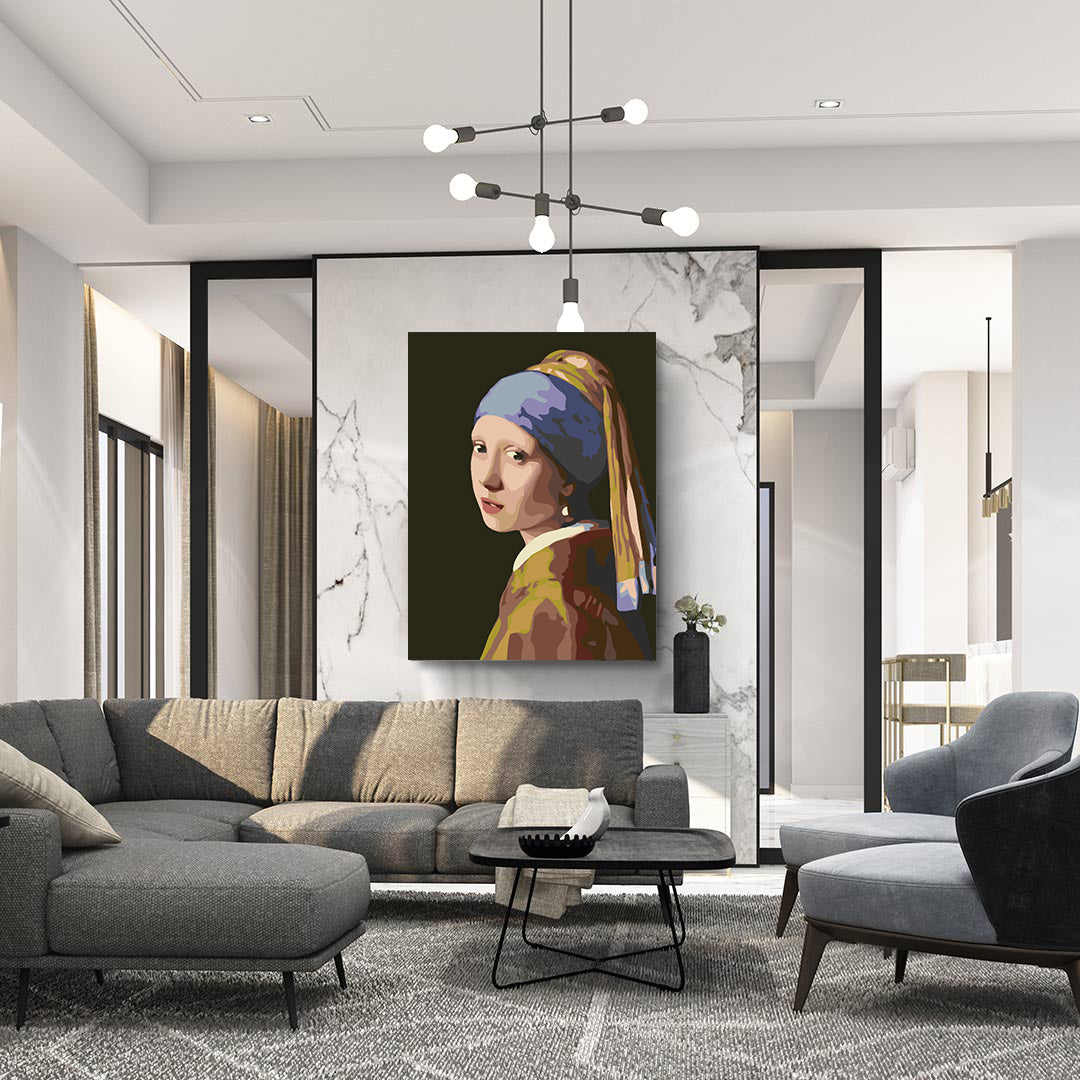 Pictura pe numere - Fată cu Turban 4552