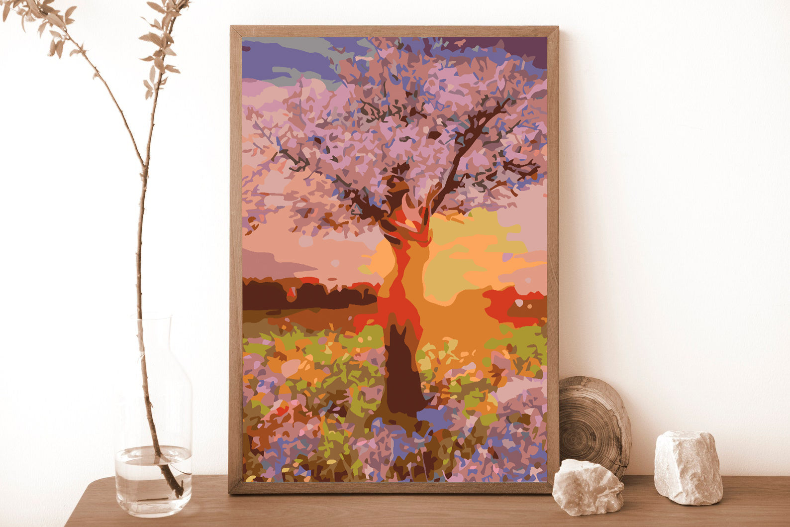 Peinture par numéros - Arbre au coucher du soleil 4553