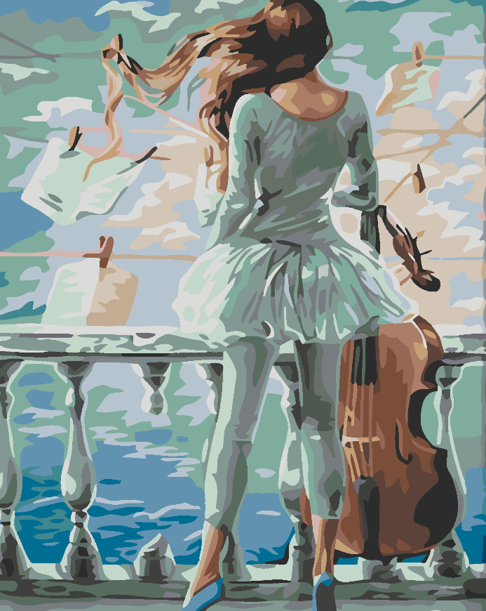 Pictura pe numere - Fată cu Violoncel 4555
