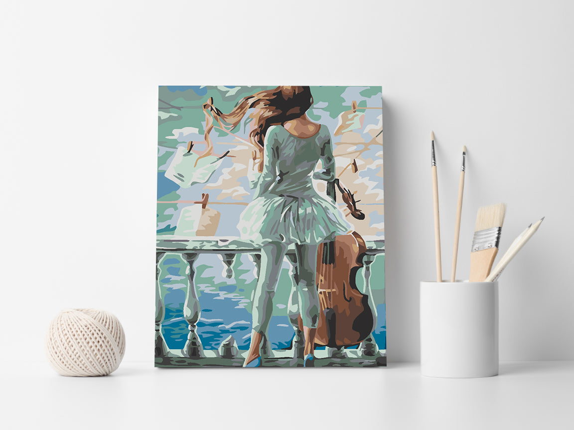 Peinture par numéros - Fille au violoncelle 4555