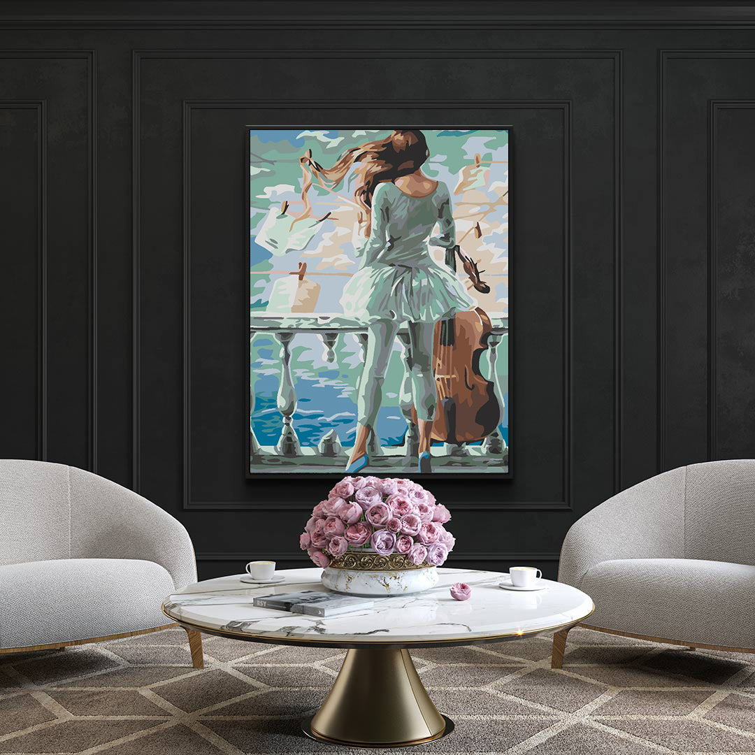 Peinture par numéros - Fille au violoncelle 4555